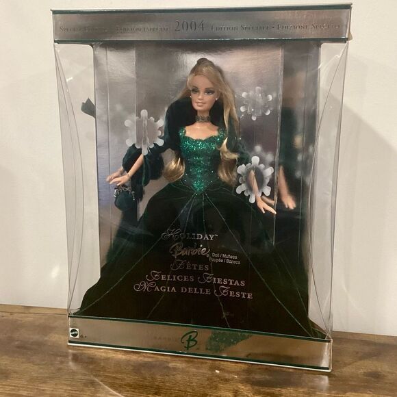2004 special edition holiday Barbie emerald green new in box - Picture 2 of 6